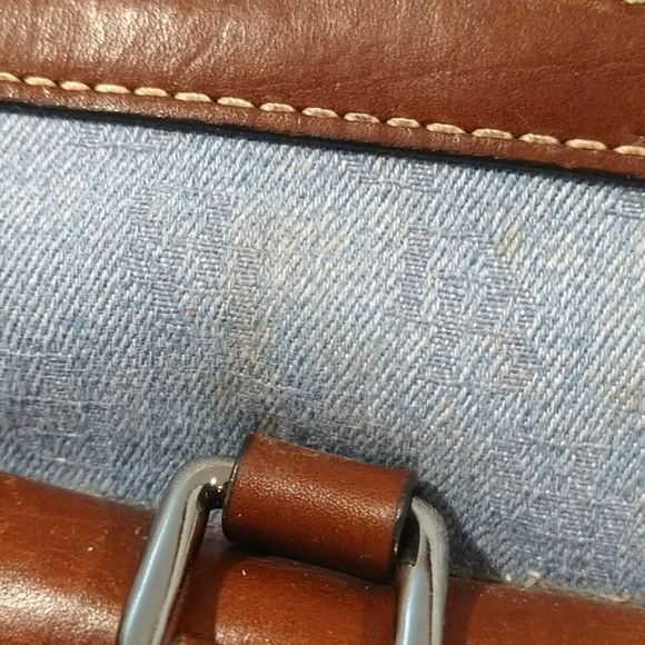 Dooney & Bourke Blue and Brown Satchel - Picture 11 of 13